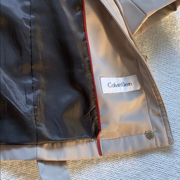 Calvin Klein Tan Trench Coat - Picture 6 of 8